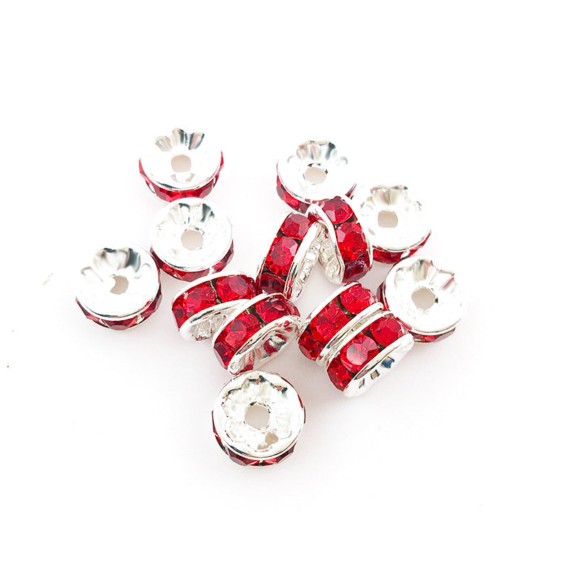 Venta al por mayor, 100 unidades/paquete, 8MM, accesorios de bricolaje, cuentas de aleación de anillo de perforación